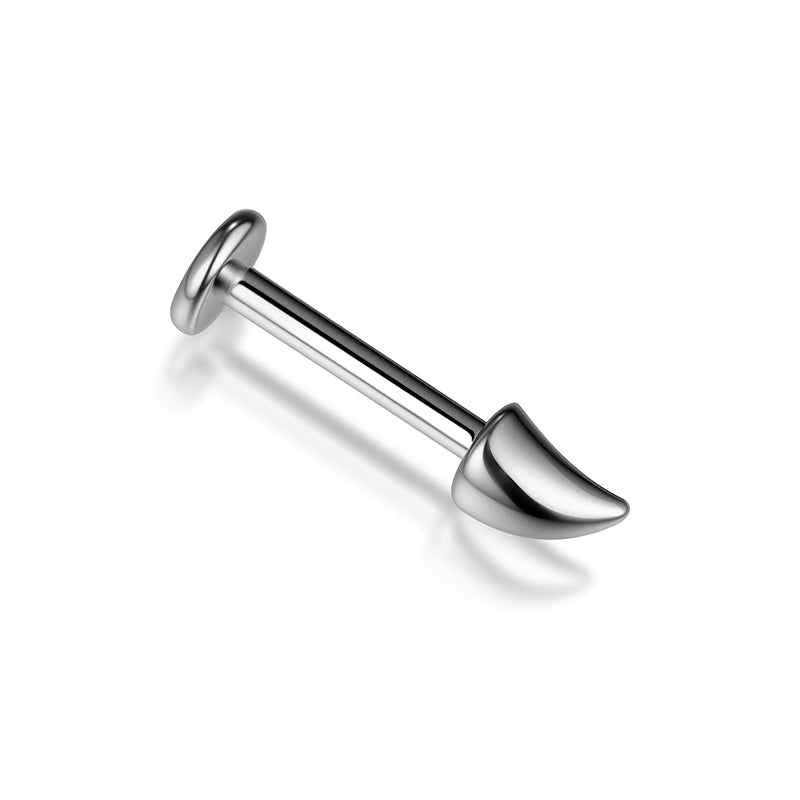 G23 Titanium 18K Gold PVD 16G Internally Threaded Spike Flat Back Stud
