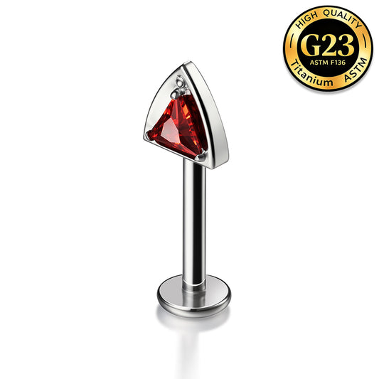 G23 Titanium 16G Internally Threaded High Polish Dainty Cherry Blossom Silver Flat Back Stud