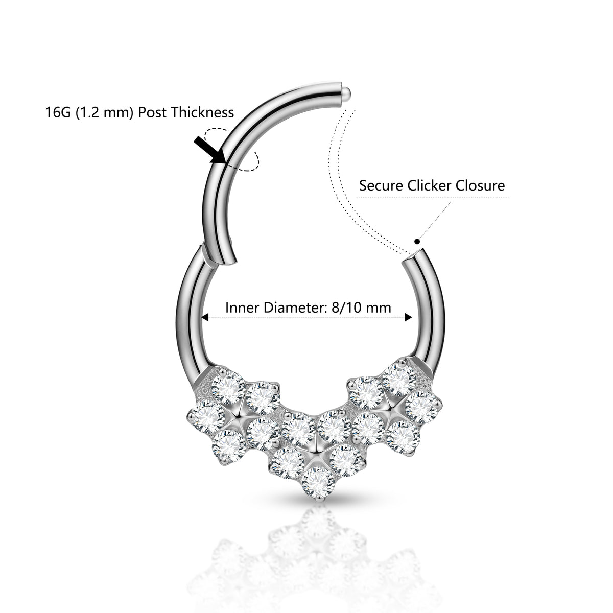 Trinity Blossom Clicker Hoop