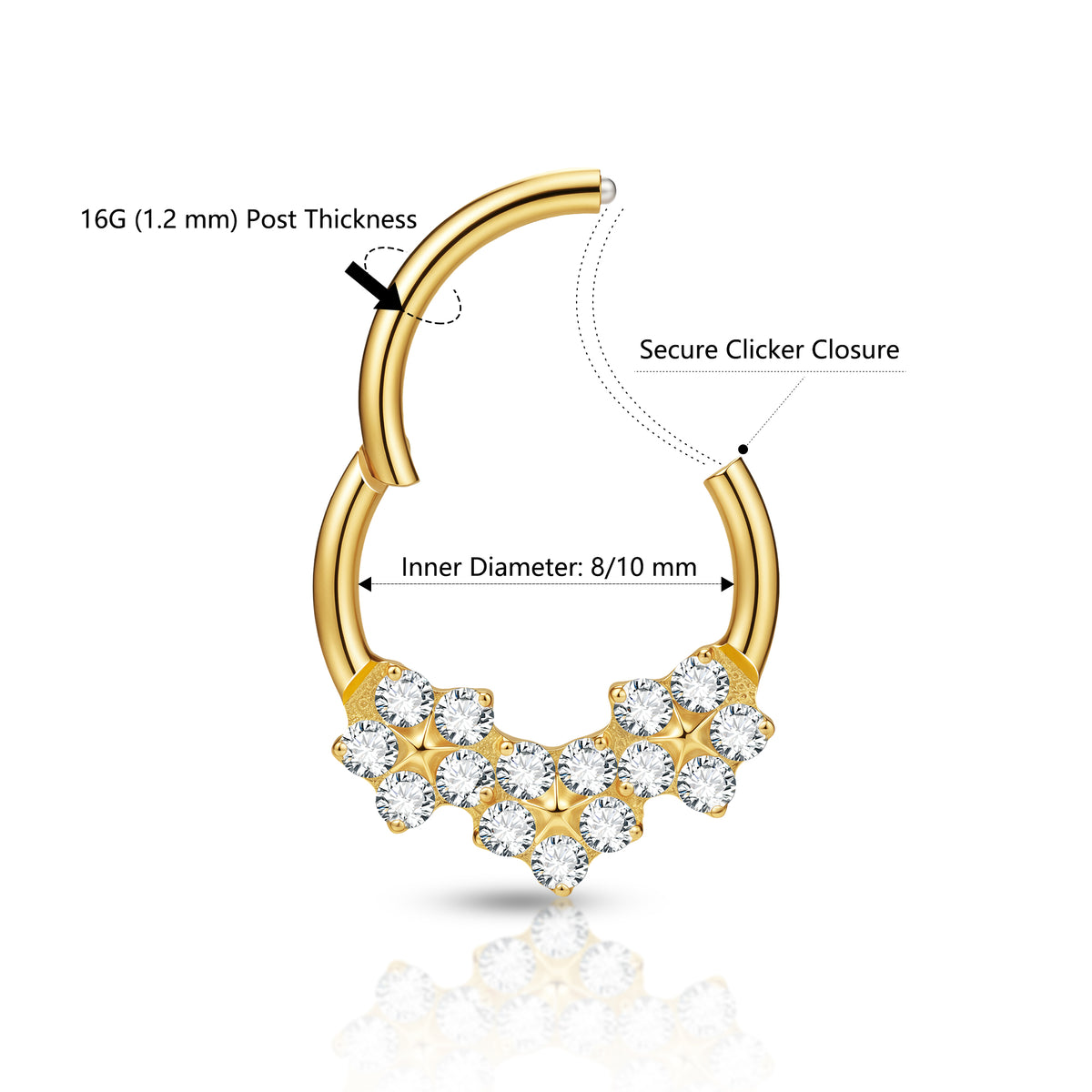 Trinity Blossom Clicker Hoop