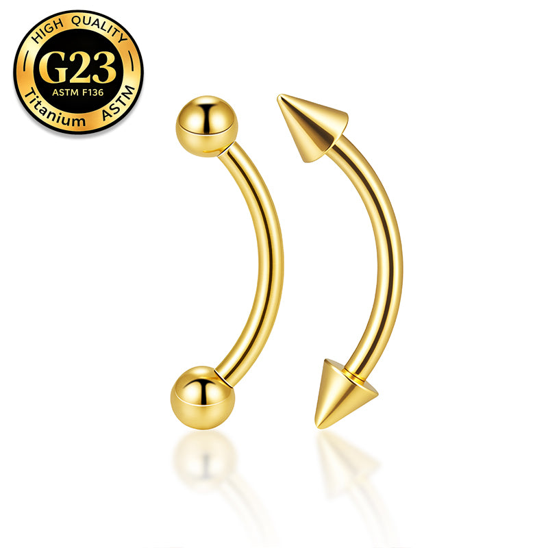 G23 Surgical Steel Titanium Barbell Eyebrow Lip Ear Piercing Jewelry