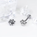 G23 Women's Titanium Alloy Cute Paw Lip & Ear Studs