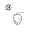 G23 Titanium 16G Layered Gold PVD Double V Shape Teardrop Clicker Ring