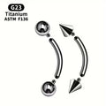 G23 Surgical Steel Titanium Barbell Eyebrow Lip Ear Piercing Jewelry