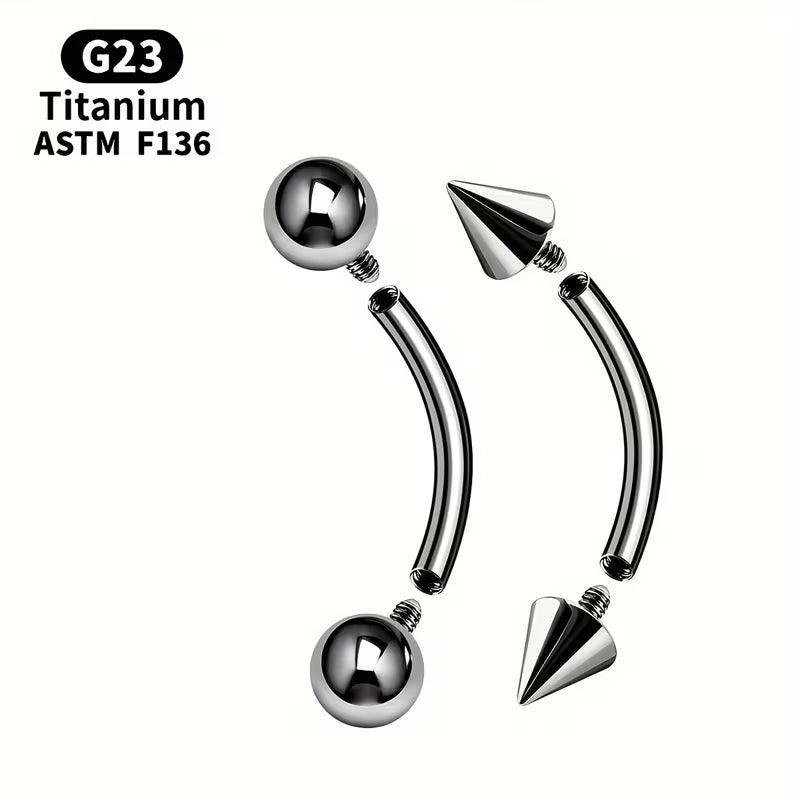 G23 Surgical Steel Titanium Barbell Eyebrow Lip Ear Piercing Jewelry