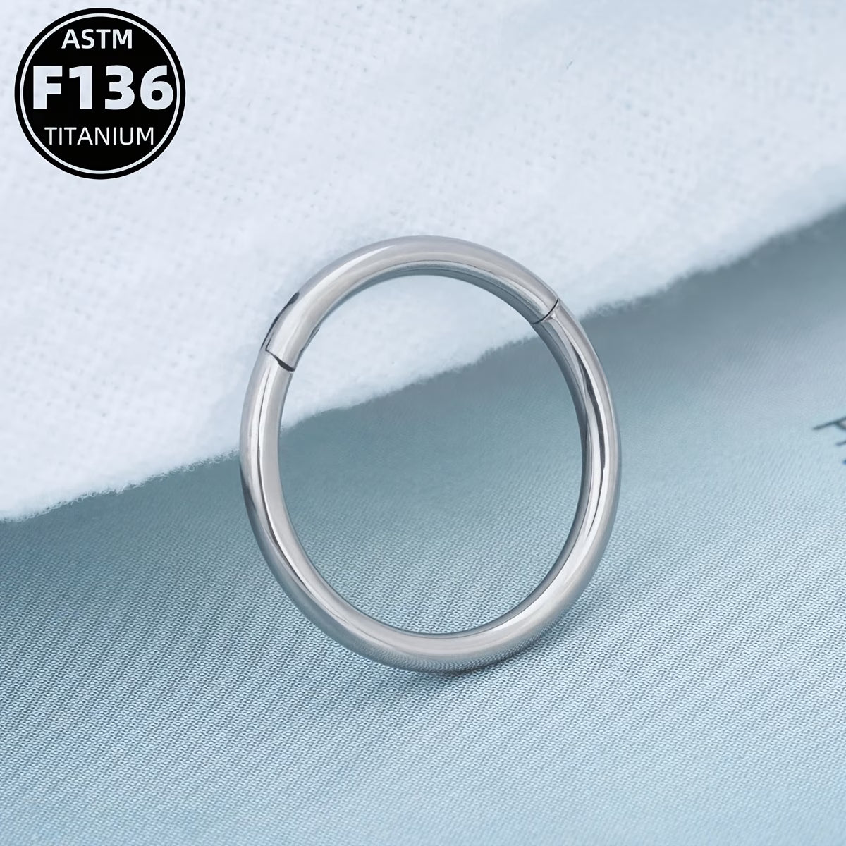 G23 Titanium 16G Essential 18K Gold PVD Septum Seamless Hoop Ring