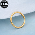 G23 Titanium 16G Essential Gold PVD Septum Seamless Hoop Ring