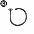 G23 Titanium 20G D Shape Open Nose Hoop Ring